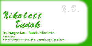 nikolett dudok business card